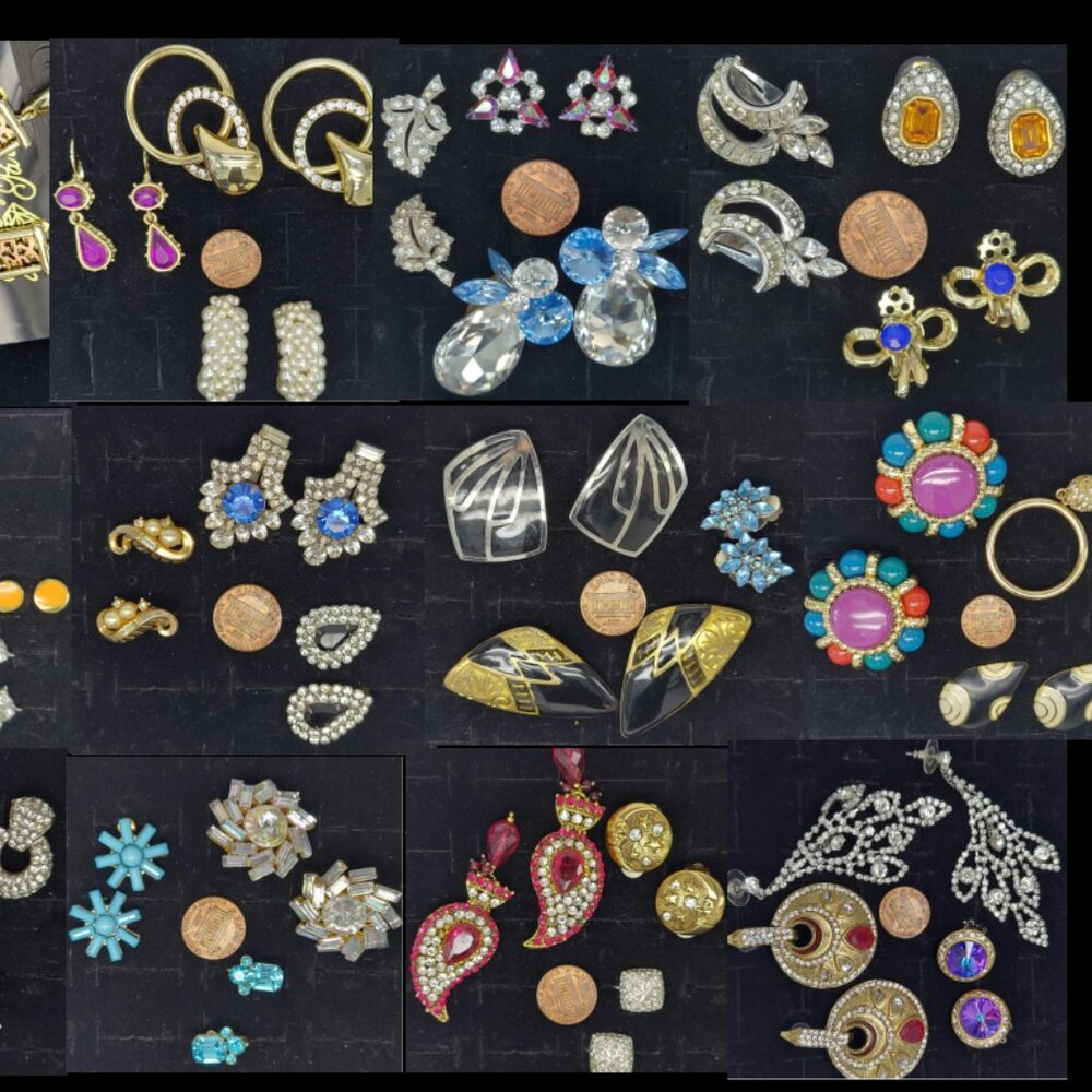 Lot 394 pairs Vintage earrings (Excellent condition) Value ~$4K  SALE $600